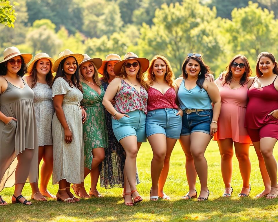 letnie stylizacje plus size